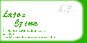 lajos czina business card